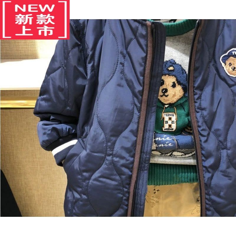 可莉允TW小熊童装2021秋冬新款男童中大童装棉服棉衣外套TKJP204901A图片