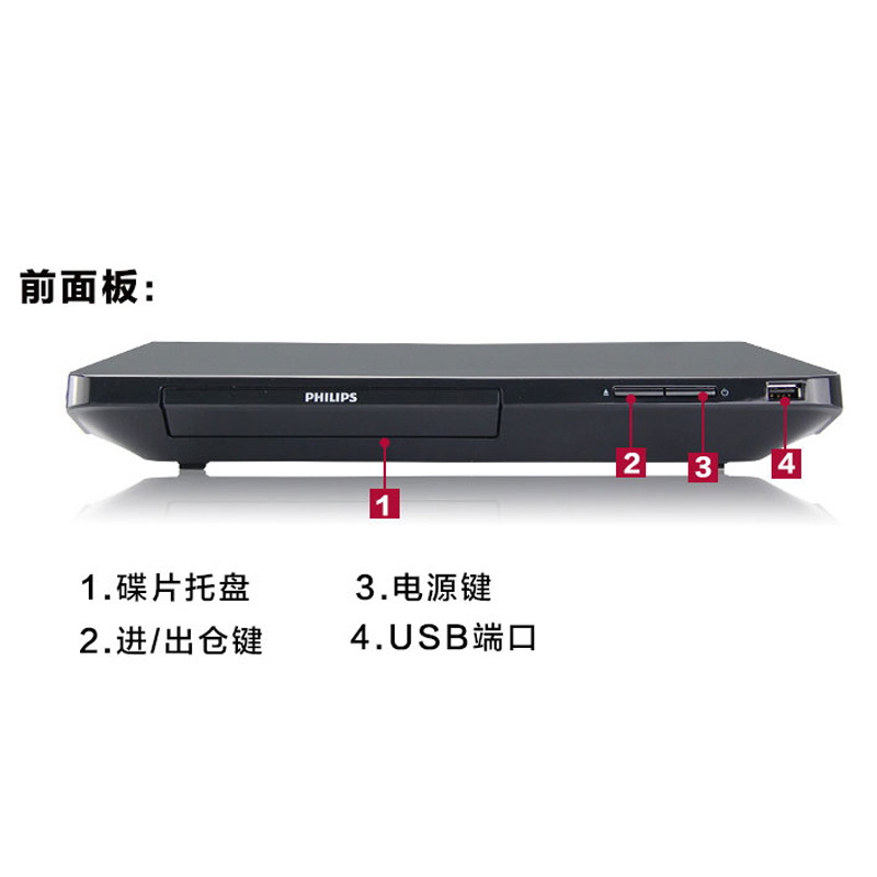 Philips/飞利浦 BDP3500/93全区3D蓝光机高清DVD影碟机硬盘播放器