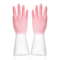 洗碗手套随机色 女耐用型家用厨房乳胶加厚清洁神器家务洗衣服橡胶皮防水
