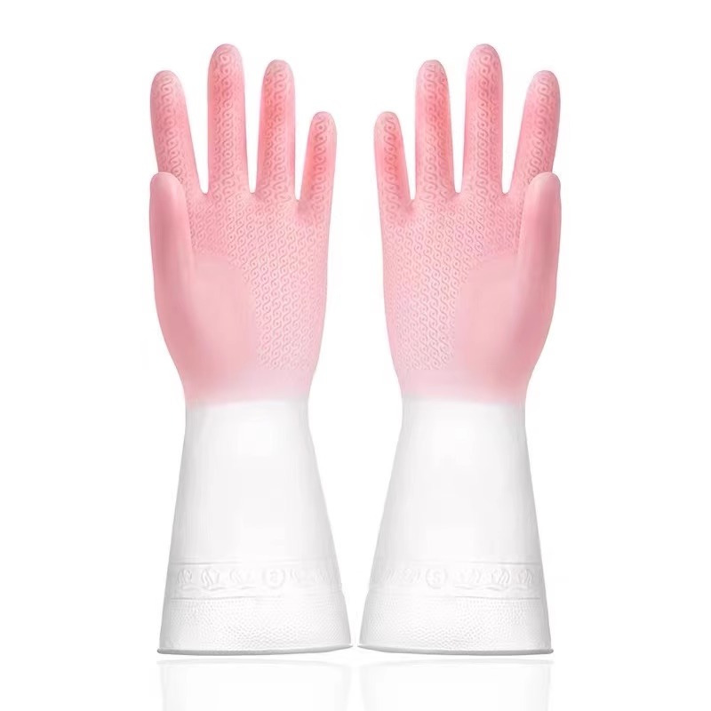 洗碗手套随机色 女耐用型家用厨房乳胶加厚清洁神器家务洗衣服橡胶皮防水