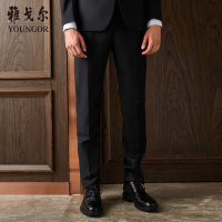 Youngor/雅戈尔男士雅戈尔西裤春秋款官方男士职业商务西装裤修身黑色羊毛裤子男A576
