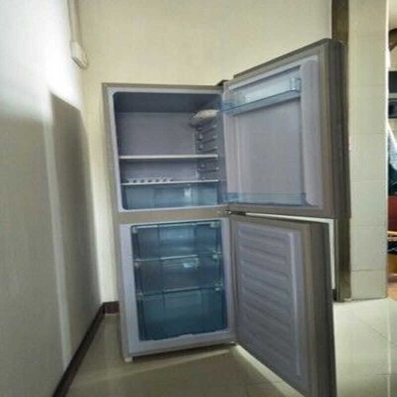 冷藏冷冻静音小型家用宿舍节能两门冰箱黑色玻璃款158双门冷冻双层