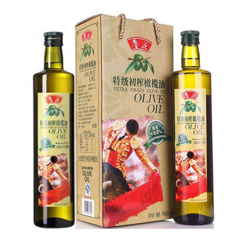 特级初榨橄榄油礼盒 700mLX2瓶 食用油礼盒装 鲁花食用油 粮油