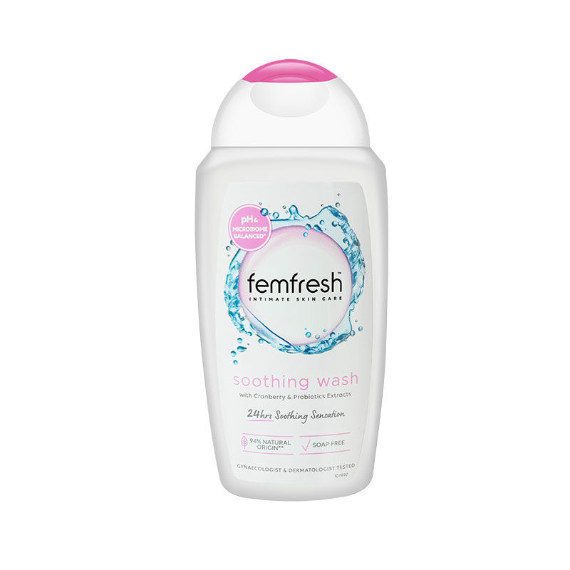 保税发 英国芳芯(femfresh)女性私处洗液250ml/瓶装 蔓越莓香型女性私处护理液 温和清洁滋润保湿