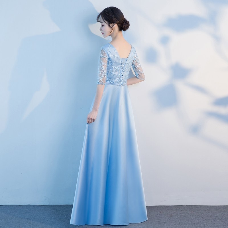 合唱礼服女长裙宴会主持人晚礼服裙