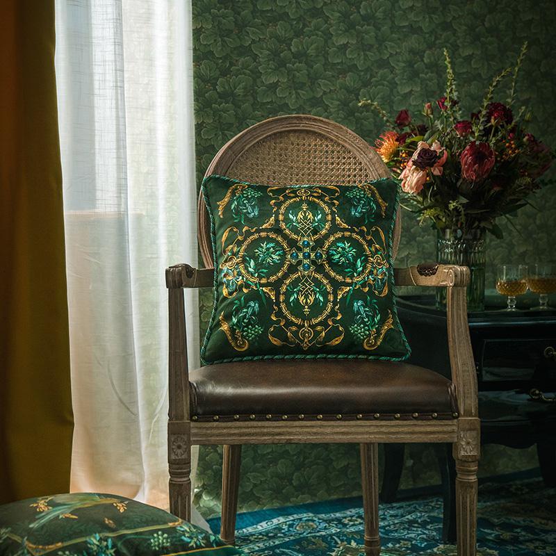 家柏饰corated欧式美式抱枕复古轻奢定制沙发靠垫床头办公室靠枕