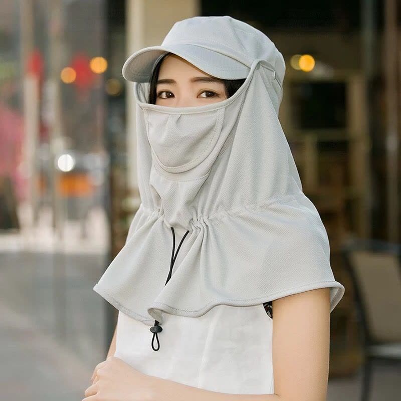 帽子女夏天防晒遮脸电动摩托车户外百搭出游太阳帽骑车遮阳帽图片