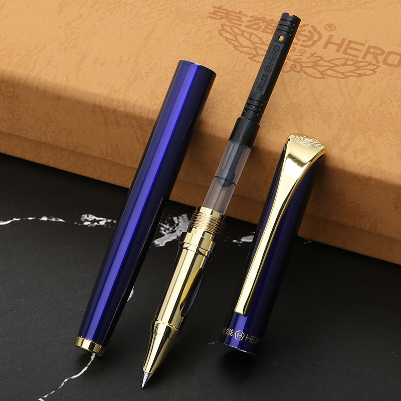 英雄Hero 9662暗尖金属烤漆钢笔 0.38mm 单只装