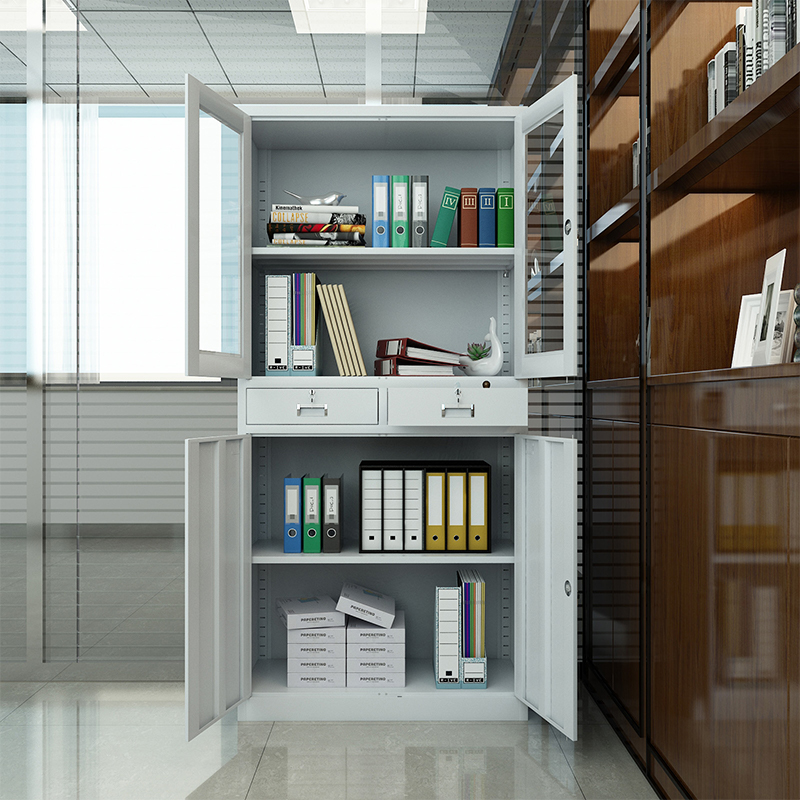 臻远 ZY50212002钢制文件柜办公柜铁皮资料柜档案柜储物柜 中二斗高清大图