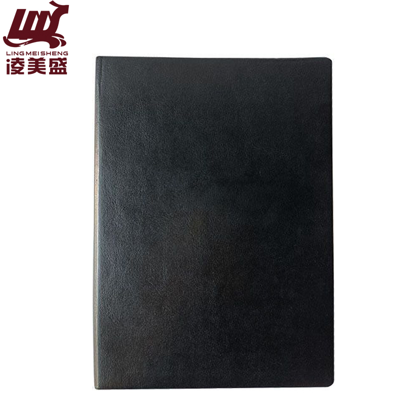 凌美盛 PU软皮面B5商务笔记本18K 80克米黄纸17.3*24.6cm 100张63-18-1黑色 可定制印刷/本高清大图