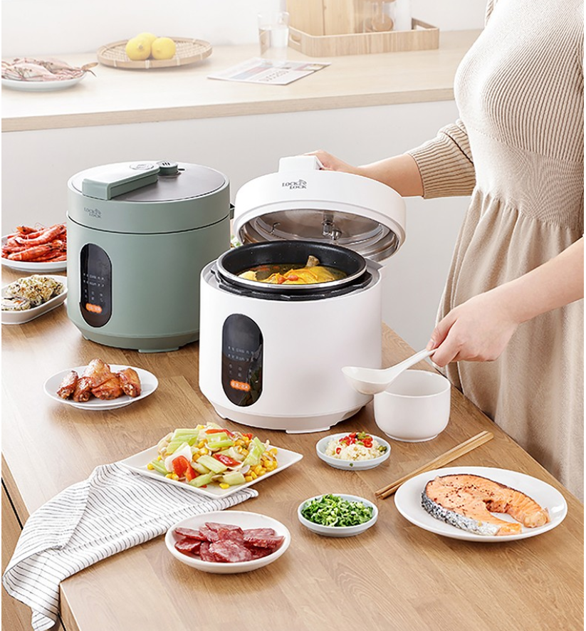 乐扣智能电压力锅多功能一键烹饪高效节能时尚简约家用电器