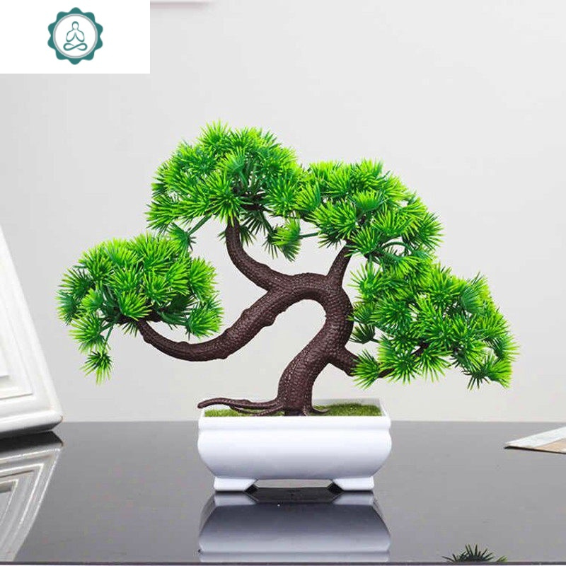 仿真迎客松植物盆栽室内绿植小盆景桌面假花摆设家居装饰品摆件封后大号绿色常寿松仿真植物报价 参数 图片 视频 怎么样 问答 苏宁易购