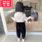 可莉允女童一体绒毛衣2022新款儿童高领洋气女宝宝冬装加绒打底针织衫潮