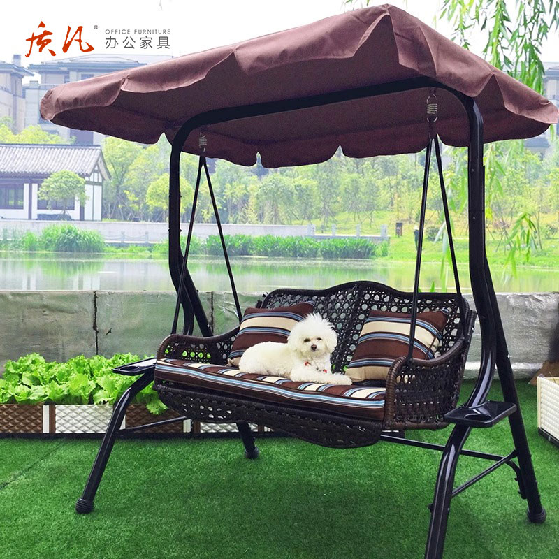 质凡户外秋千摇篮椅吊椅成人室外摇椅阳台吊床铁艺庭院荡秋千摇椅高清大图