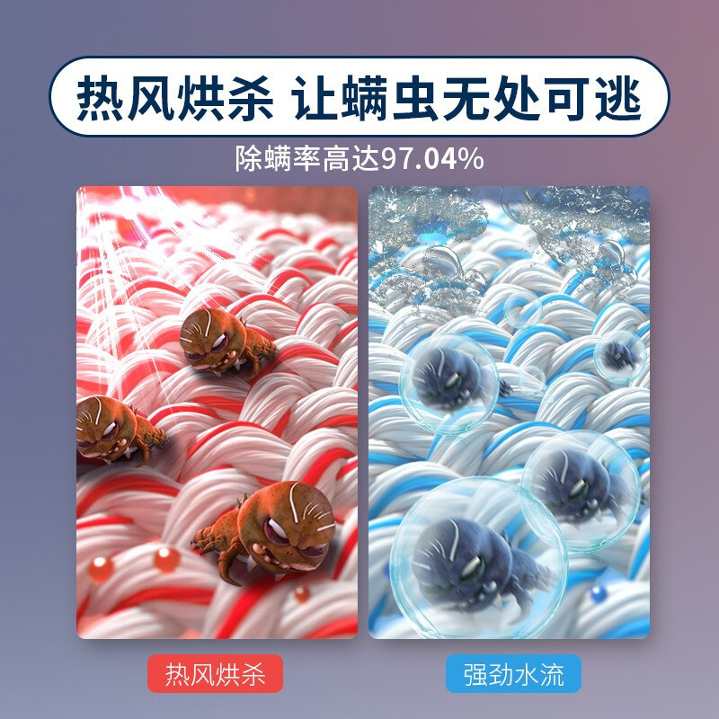 松下(Panasonic)滚筒洗衣机洗烘一体 全自动9公斤双极除螨除菌 羊毛羽绒洗节能变频XQG90-NG90WN