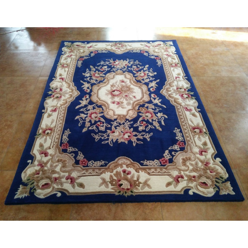 美帮汇新地毯中式客厅沙发茶几毯加厚卧室房间满铺床边定制 蓝色 3*4米【加厚加密】