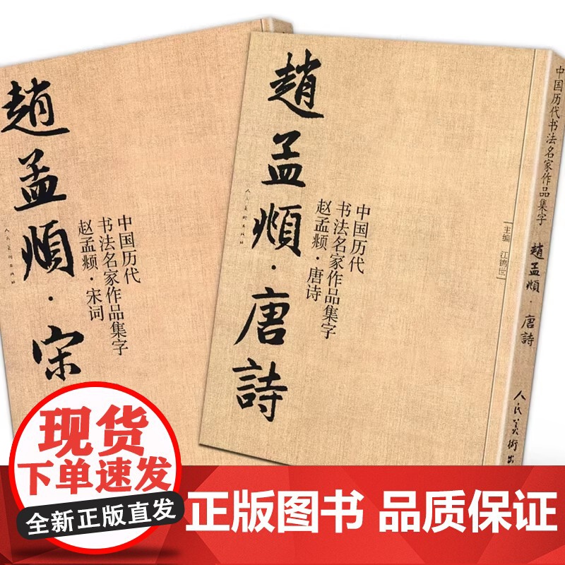 全套2册 赵孟頫宋词+唐诗 中国历代书法名家作品集字 繁简对照毛笔临帖集字古诗词赵孟俯行书楷书行草字帖临摹范本大字版人民高清大图