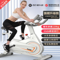 动感单车家用磁控健身房减肥运动自行车脚踏锻炼器材卓妈妈 A9-白-一体全包设计-认证蓝牙-心率-静音-加固车身-站立