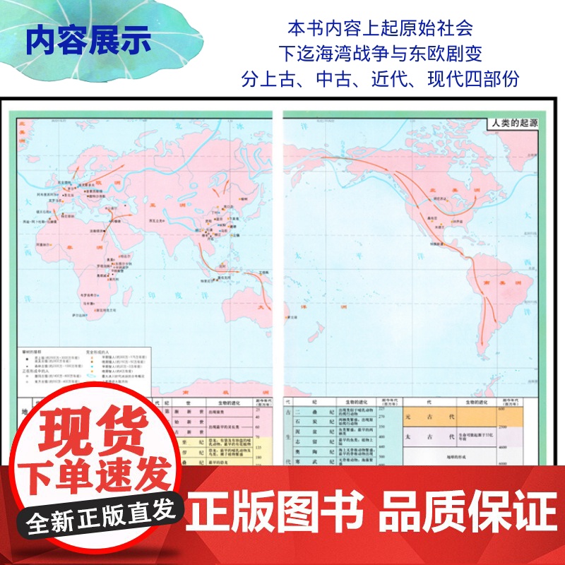 世界历史地图集精装版 史学研究地理图学习图册 中古近现代大事件和政区疆域版图变迁 大学生考研复习参考工具书高清大图