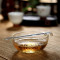 鼎亨偶得 耐热玻璃锤纹引流盖碗公道杯茶杯功夫茶具敬茶碗 绿茶花