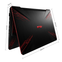 华硕(ASUS)飞行堡垒五代 FX80GM8750 15.6英寸 学生用专业发烧吃鸡游戏本笔记本电脑 i7-8750H 8G 512GB GTX1060-6G独显 定制