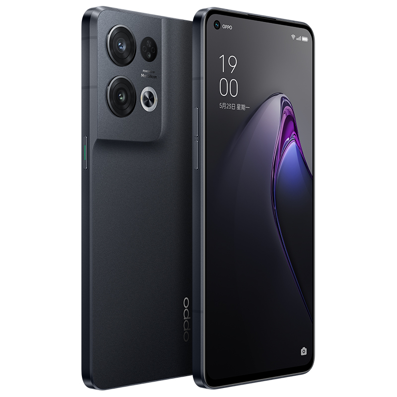 OPPO Reno8 Pro 夜游黑 12GB+256GB 5G手机 第一代骁龙®7移动平台 长寿版 80W 超级闪充 航空铝金属中框 全网通手机