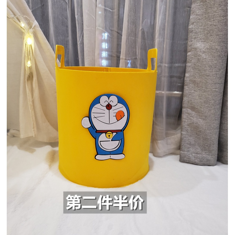 家柏饰(CORATED)布艺脏衣篮篓家用折叠脏衣服收纳筐儿童玩具收纳桶大号 巨能装·哆啦A梦40*52加厚4mm