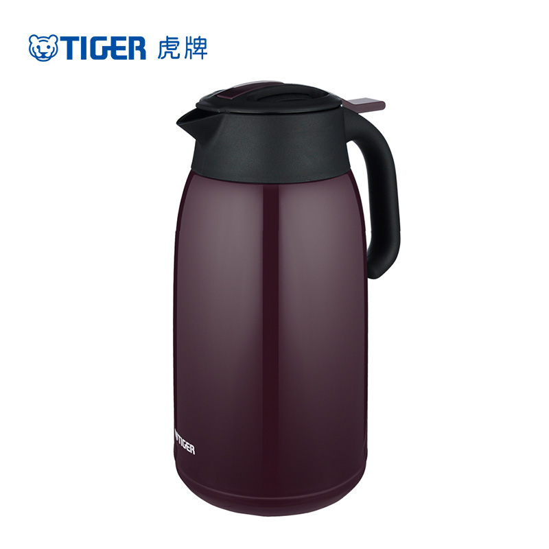 虎牌(tiger)PWM-A20C 葡萄紫 304不锈钢便携式热水瓶 保冷保温水壶 家用旅行便携保温瓶 家用水壶 2L