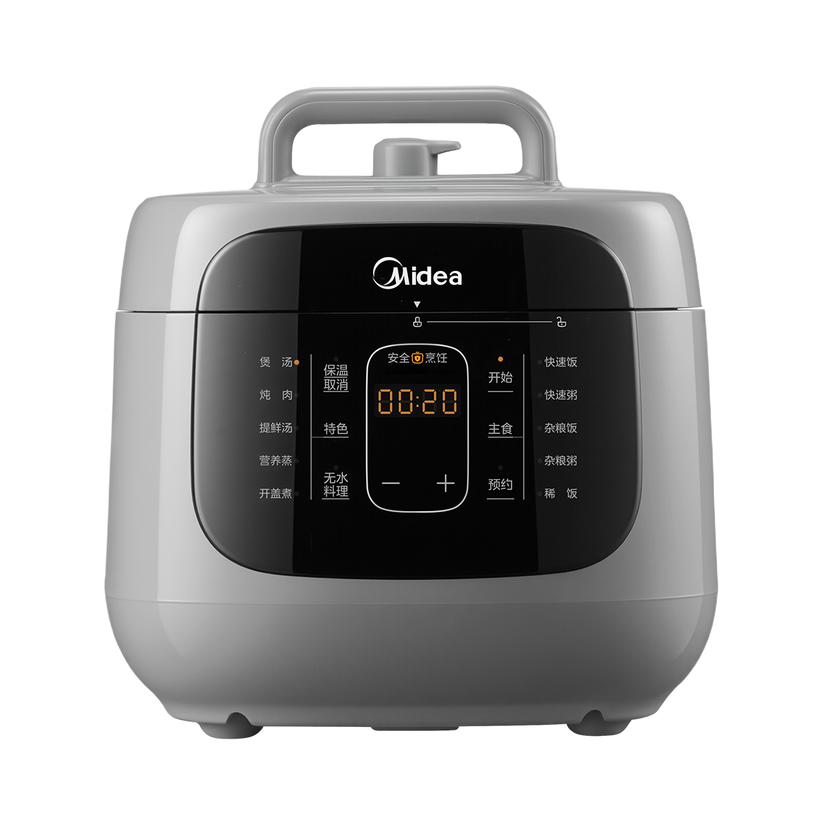 美的(Midea)电压力锅5升双胆0涂层精钢厚釜15大美食菜单数显大屏设计易操作高压锅 MY-C5330G GM