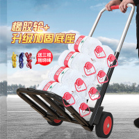 折叠手拉车家用法耐买菜小推车行李载重王搬运购物拖车FANAI便携拉货拉杆车 中号加强橡胶轮-25管径