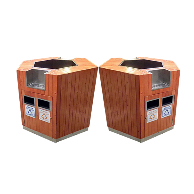 卫未来 钢木垃圾桶 1050*350*1000mm 个高清大图