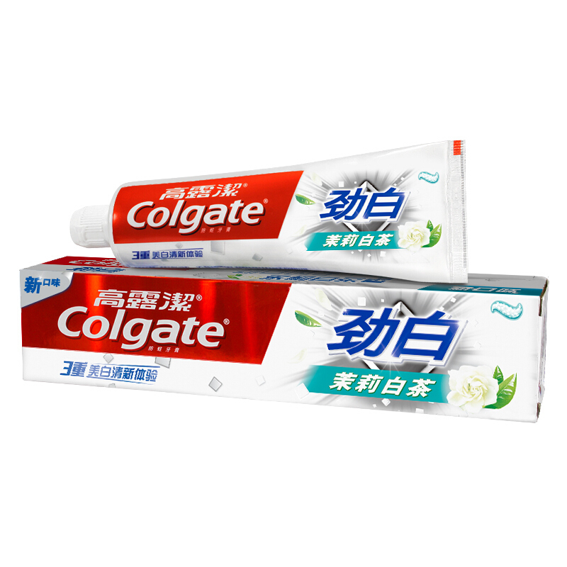 高露洁劲白茉莉白茶牙膏120g*3