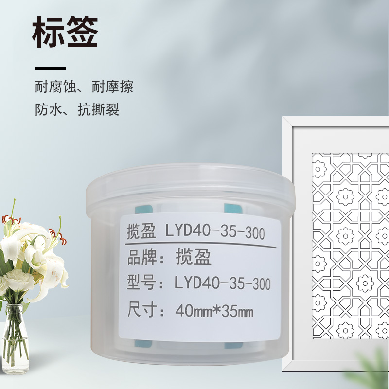 揽盈 LYD40-35-300 40mm*35mm打印标签 300张/盒(计价单位:盒) 绿色高清大图