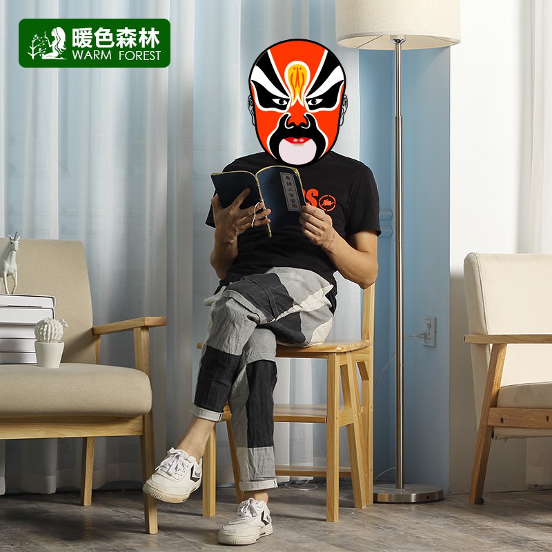 实木可变形四步梯椅室内多功能家用折叠梯子椅子两用梯凳登高楼梯 三维工匠 [松木版]樱桃色-四步梯椅高清大图