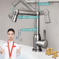 陶市全铜厨房水龙头家用洗菜盆洗手池延伸防溅水冷热二合一万向头