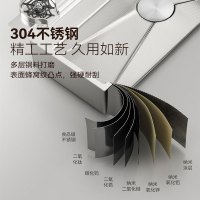 SEREN HOME赛恩卫浴蜂窝压纹水槽大单槽洗菜盆防刮耐磨洗碗槽双阶梯水槽