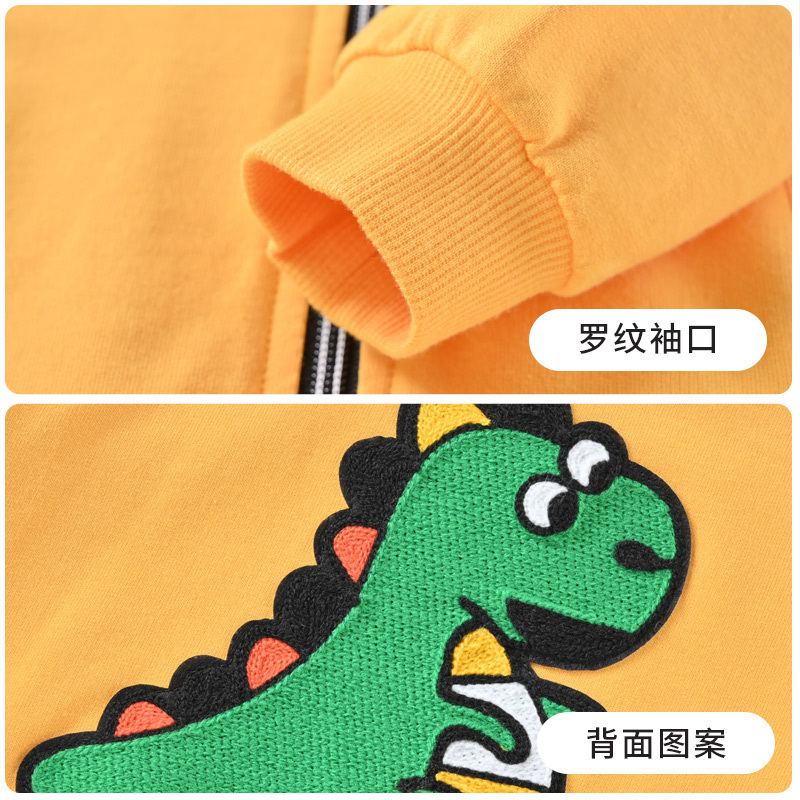 [8折价:28.8元]铅笔俱乐部童装小童针织外套纯棉男童棒球服卡通简约春秋装新款