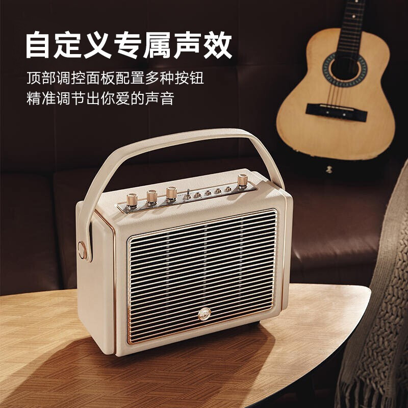 猫王音响M4 蓝牙音箱家用智能电脑音箱便携式低音炮无线户外音响移动防水重低音手提式音响 Mate4韵律白
