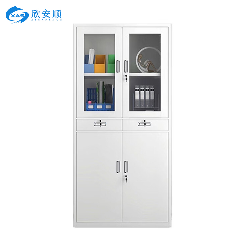 欣安顺 钢制中二斗文件柜1850*900*400mm 台