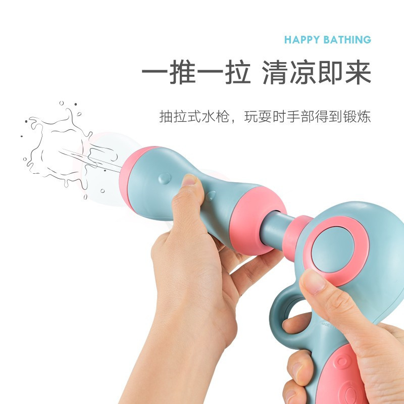 麦巧适( MAQUCC)儿童洗澡宝宝戏水玩具背包式水枪可打水仗 小企鹅书包水枪1000ML