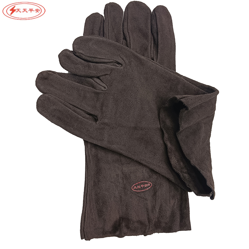 天天平安电焊手套焊工手套 纯牛皮款高清大图