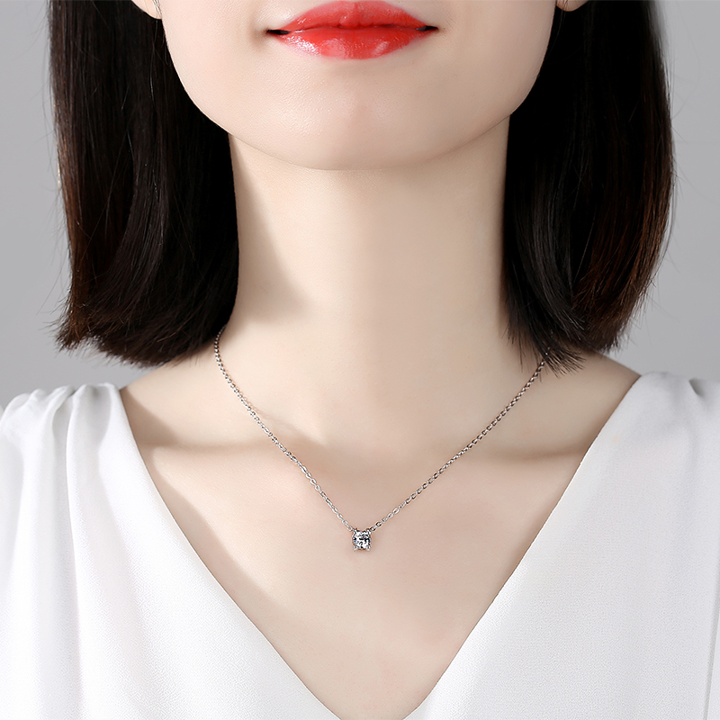 鑫铂尼项链女纯银潮网红锁骨链简约玫瑰彩金女生时尚饰品吊坠初中高中女款媳妇闺蜜装饰品三八妇女女神节生日礼物高清大图