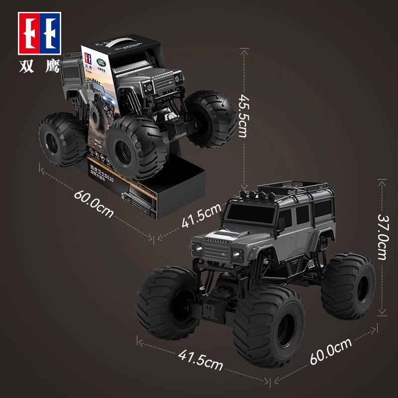 超大号儿童遥控车路虎卫士D110全地形越野大脚车男孩赛车生日礼物高清大图