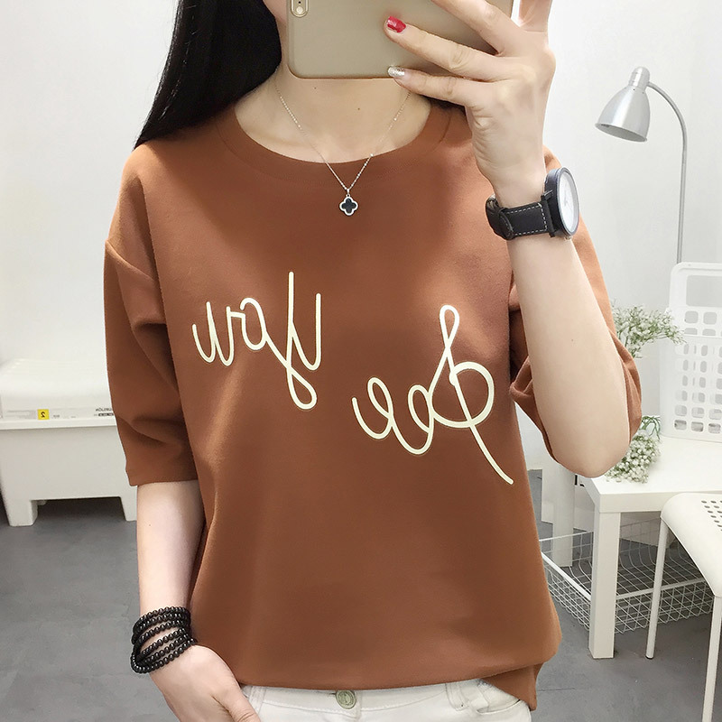 短袖t恤女装2018春夏新款韩版宽松上衣学生百搭半袖体桖血打底衫