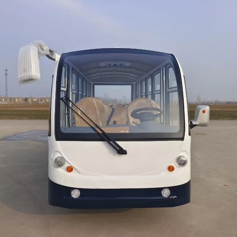 慕爵四排11座电动巡逻车四轮观光车全方位监控系统图片