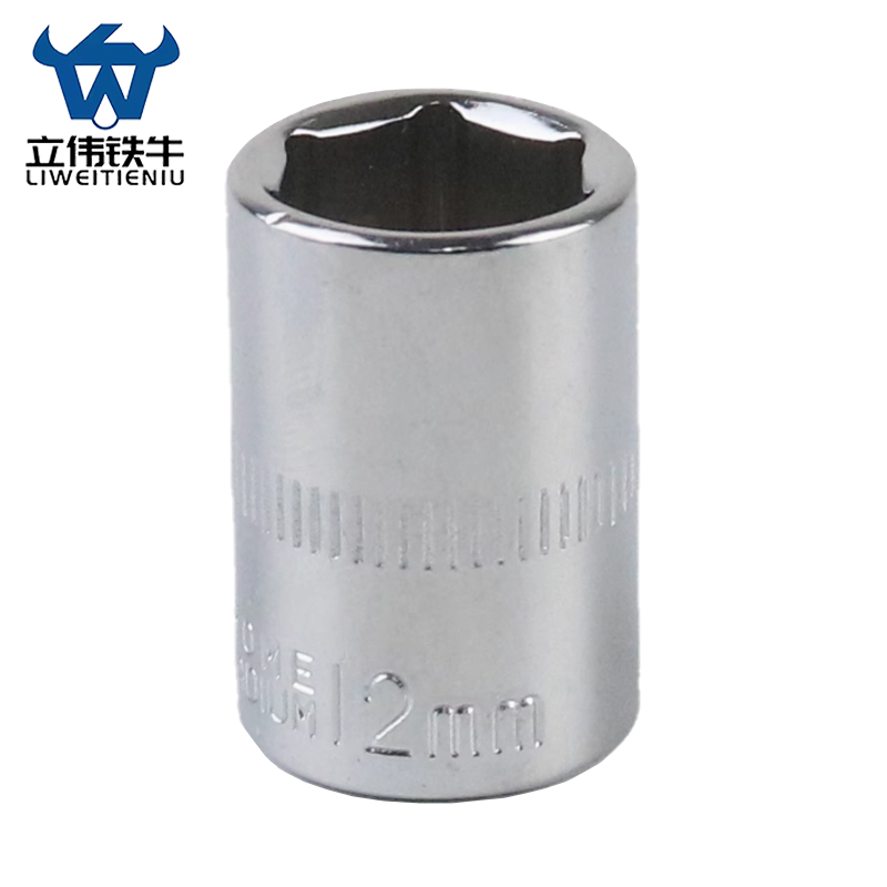立伟铁牛1/4六角短套筒12mm/个高清大图