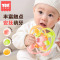曼哈顿手抓球硅胶可咬婴儿玩具0-1岁早教益智3到6个月宝宝磨牙胶4