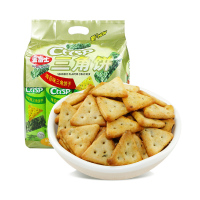 金富士 三角形饼干 早餐代餐儿童休闲零食糕点心300g 海苔味