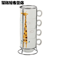 可爱创意水杯茶杯家庭杯子套杯陶瓷家用套装马克杯卡通牛奶咖啡杯多款多色多功能家用水具生活日用家居器皿