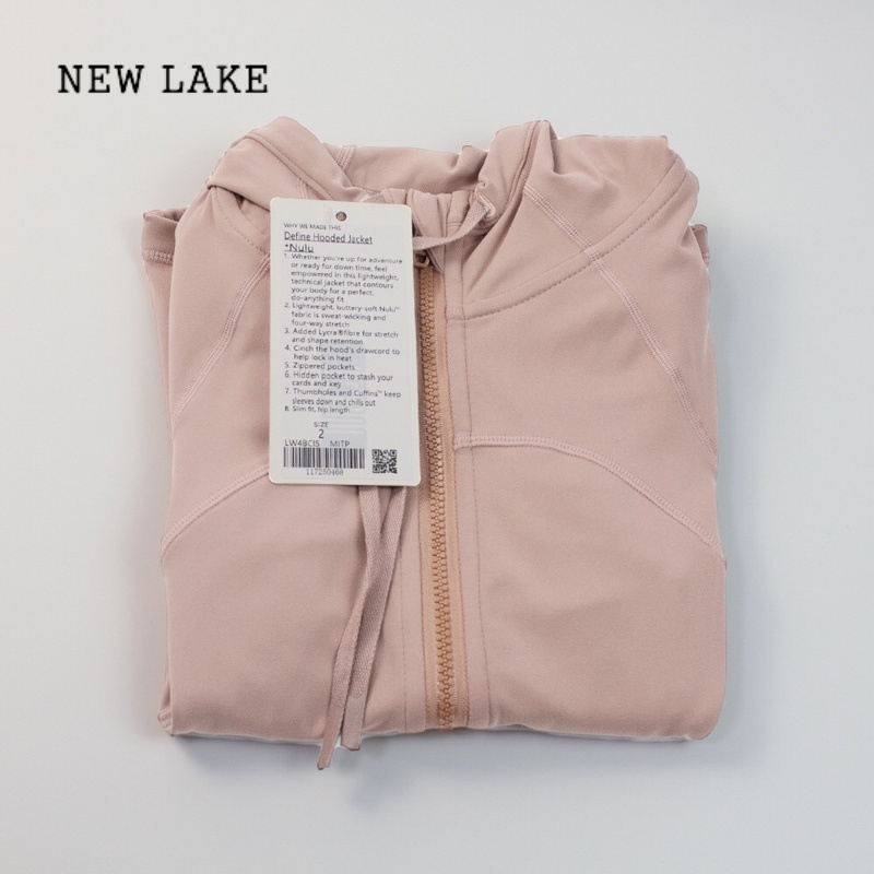 NEW LAKE瑜伽服Define女士运动夹克外套磨毛连帽健身帽衫2024春